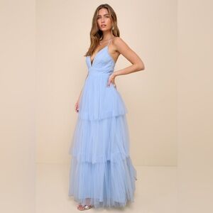 Lulu's Light Blue Maxi Dress